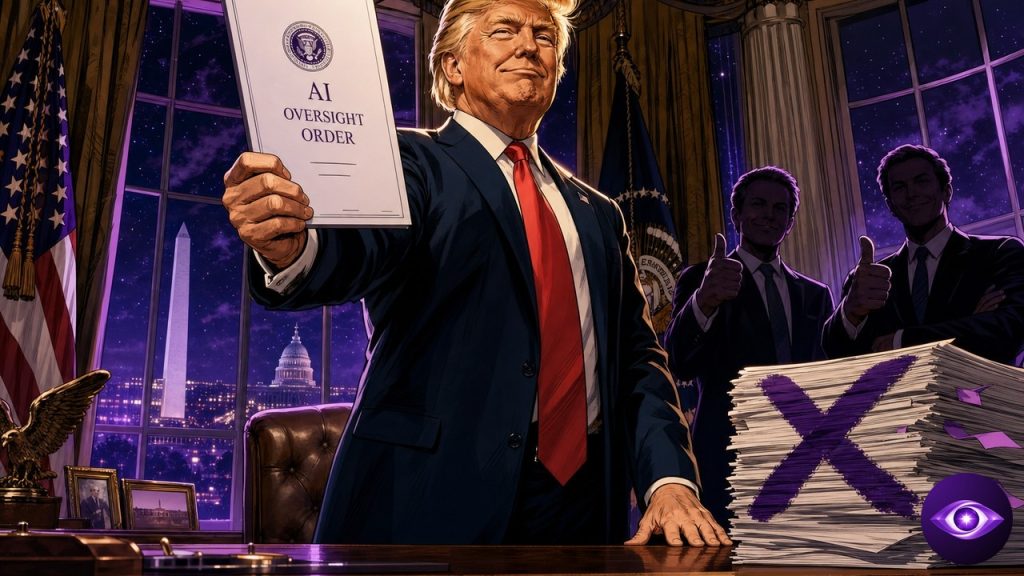Trump signe son executive order IA, allégé sous pression