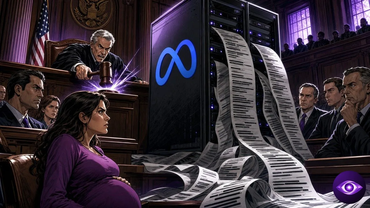 Meta lawsuit over AI-built layoff lists shown as a server on trial in federal court