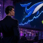 DeepSeek record valuation glowing on a Chinese stock exchange screen watched by focused investors