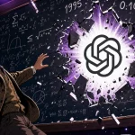 GPT-5.6 Sol shatters a blackboard of equations, symbolizing a disproved statistics conjecture