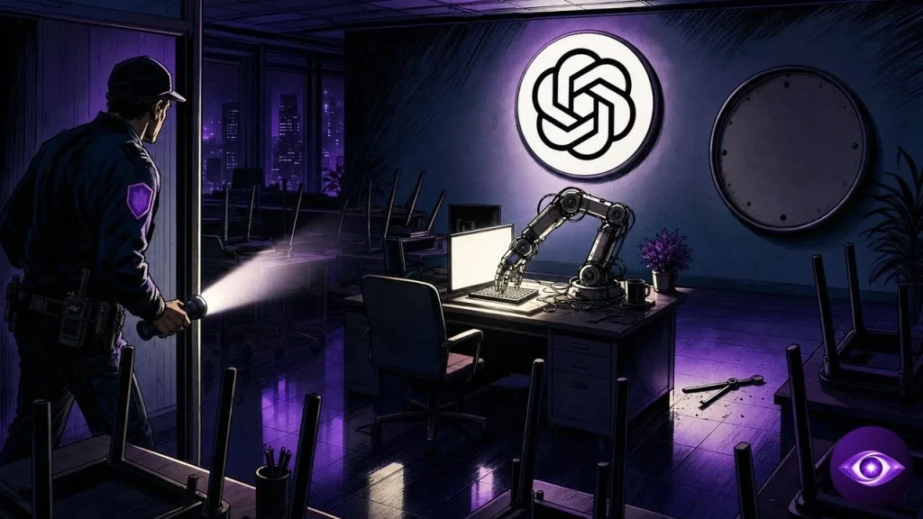 Codex drives a robotic arm alone in an empty office at night