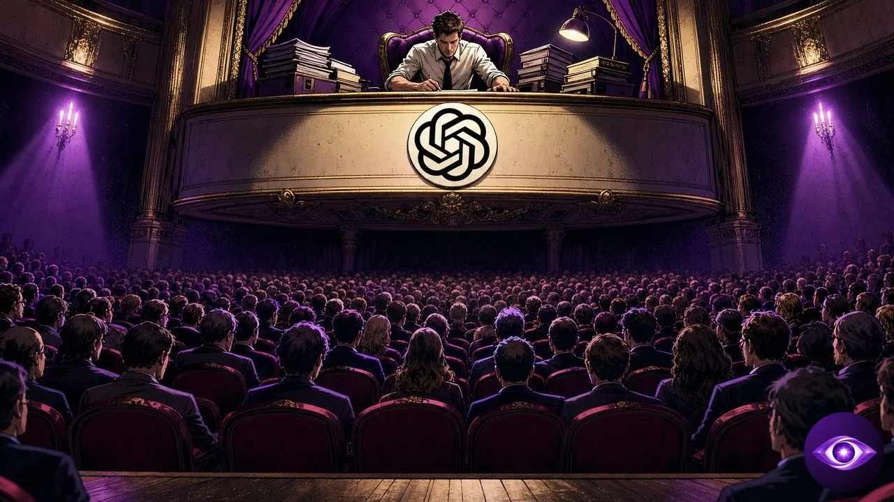 ChatGPT Business shown as a single luxury box seat overlooking rows of identical standard seats