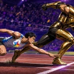 Gemini 3.8 Flash franchit la ligne d'arrivée juste derrière un coureur en armure dorée