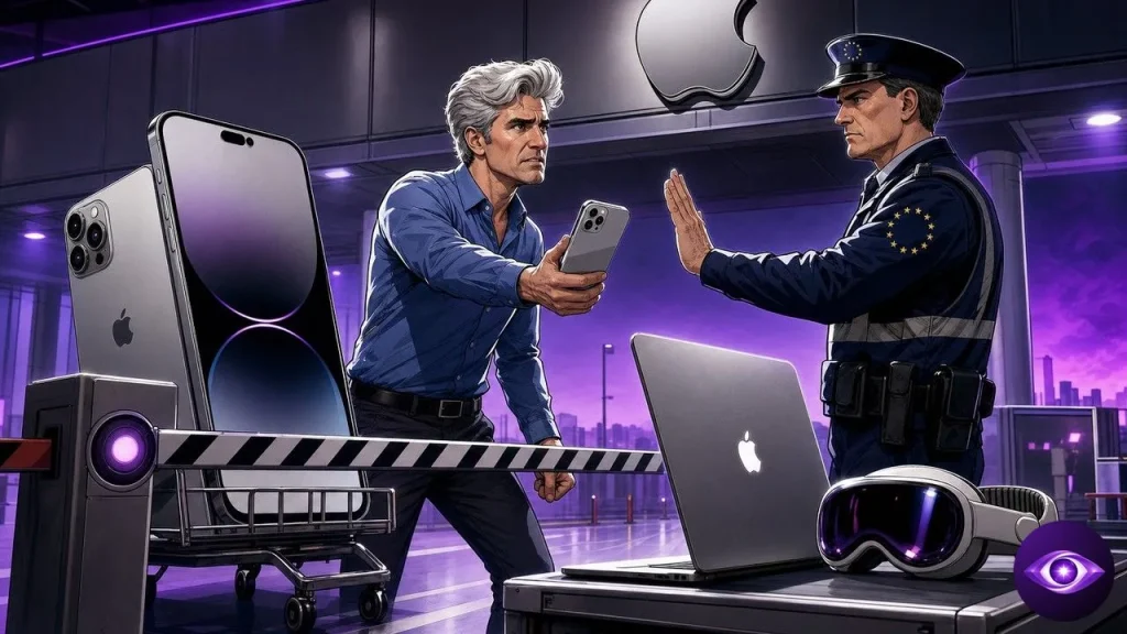 Siri AI sur iPhone bloqué à un poste-frontière européen, MacBook et Vision Pro passent