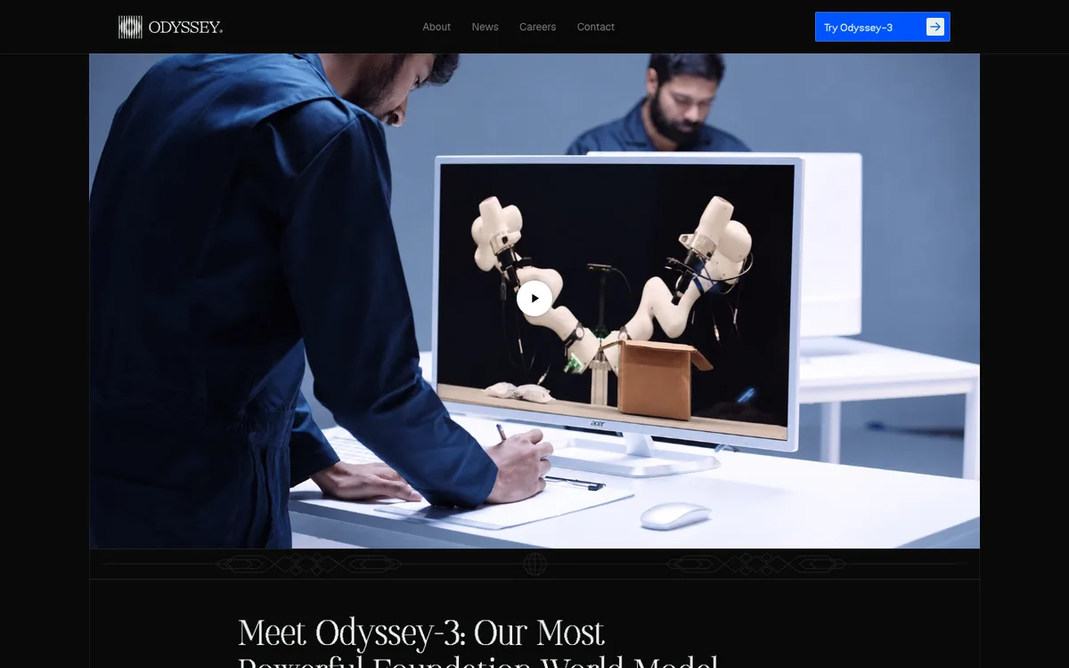 Odyssey-3 présenté sur le site officiel d'Odyssey le 8 octobre 2026