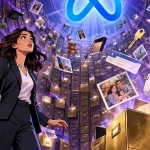 Muse Wonder by Meta as a giant infinity sign above towering memory archives